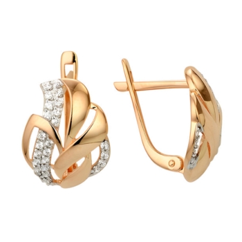 Серьги из золота с фианитами арт. 40077100
