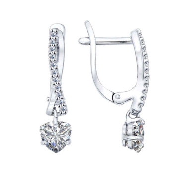 Серьги из серебра с фианитами арт. 94021948