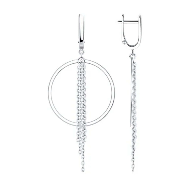 Серьги из серебра длинные арт. 94-121-01794-1