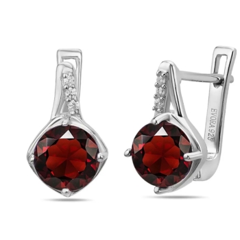 Серьги из серебра с гранатом арт. 631381