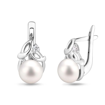 Серьги из серебра с жемчугом арт. 657472