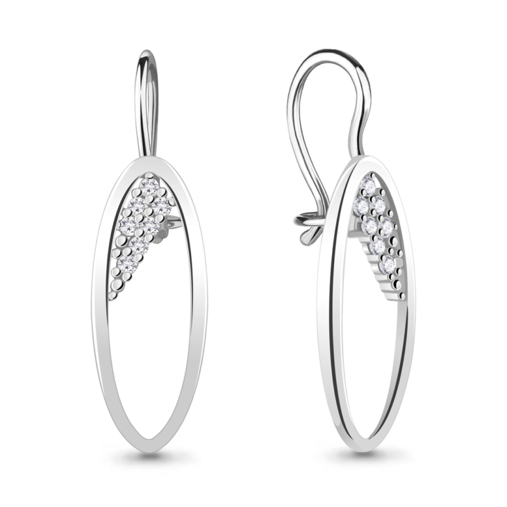 Серьги из серебра с фианитами арт. 48760А.5