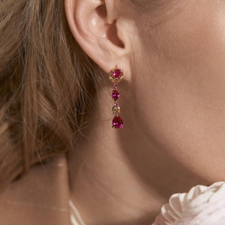 Серьги из золота с рубинами арт. 724968