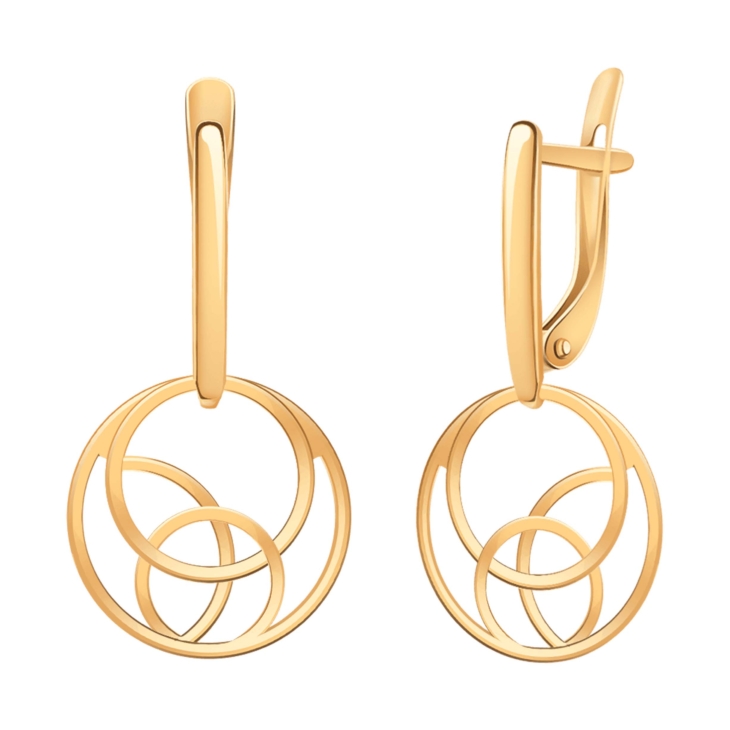 Серьги из золоченного серебра арт. 22098з-925