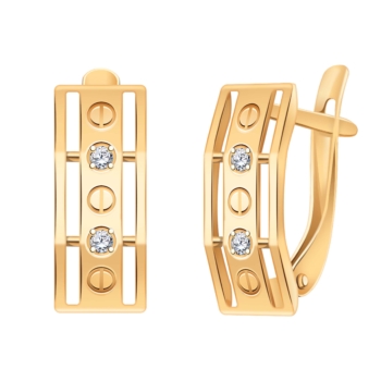 Серьги из золота с фианитами арт. 21228