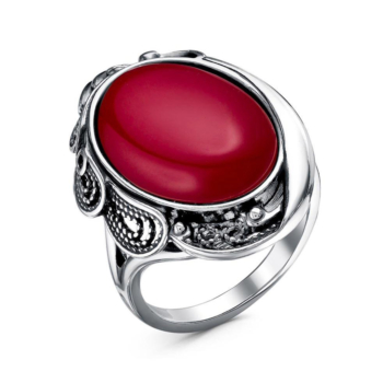 Кольцо из серебра с кораллом арт. 23312586Кр