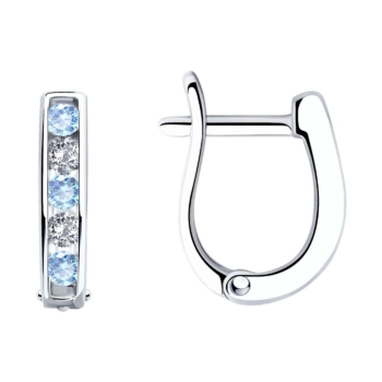 Детские серьги из серебра с фианитами арт. 94026406