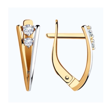 Серьги из золота с фианитами арт. 51-120-00755-1