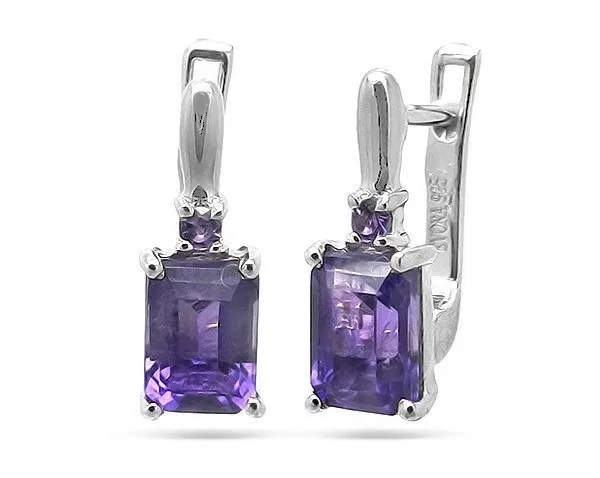 Серьги из серебра с аметистом арт. 637807