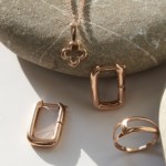 Серьги, кольцо, подвеска из золота без вставок