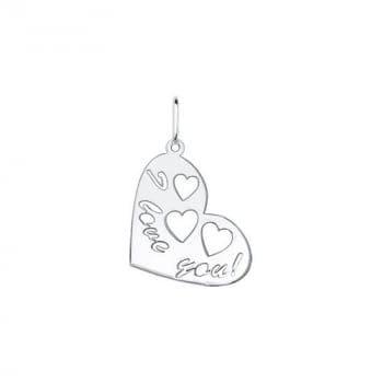 Подвеска «I love you» из серебра