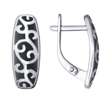 Серьги из серебра с эмалью арт. 94021523