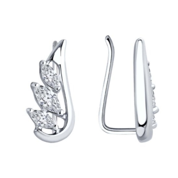 Серьги из серебра с фианитами арт. 94026579