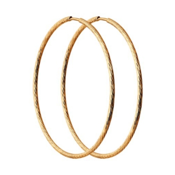 Серьги-конго из золоченного серебра 45 мм. арт. 93-124-01871-1