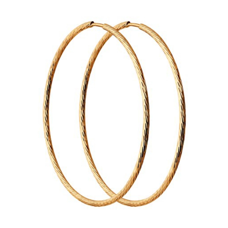 Серьги-конго из золоченного серебра 45 мм. арт. 93-124-01871-1