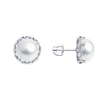 Серьги из серебра с жемчугом арт. 94-322-01949-1