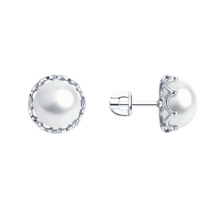 Серьги из серебра с жемчугом арт. 94-322-01949-1