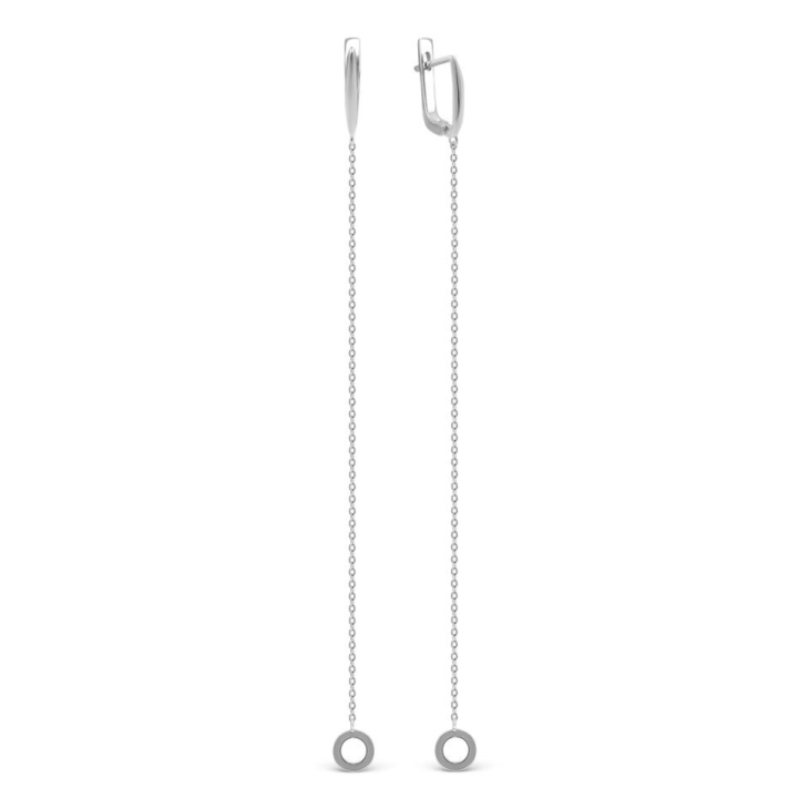 Серьги из серебра длинные арт. CTE-13320-L022