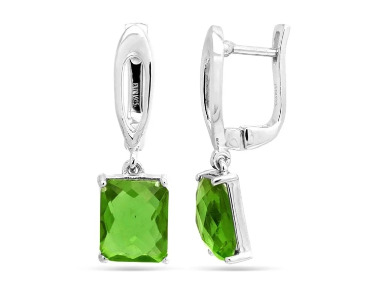 Серьги из серебра с султанитом арт. 645449