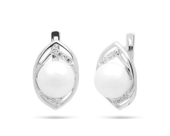 Серьги из серебра с жемчугом арт. 627215