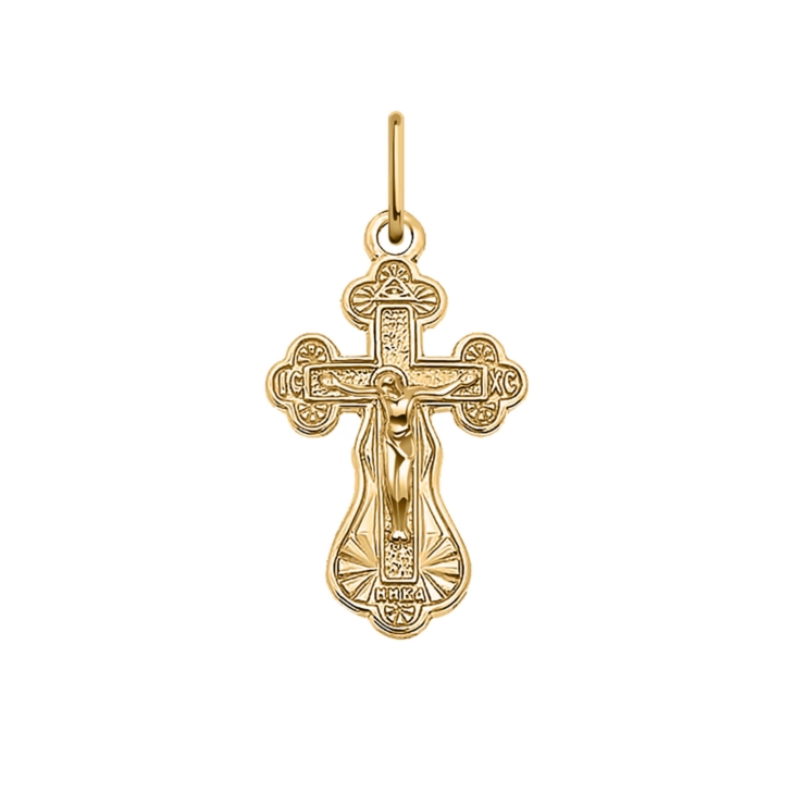 Крест подвеска из золоченного серебра арт. 3129з-925