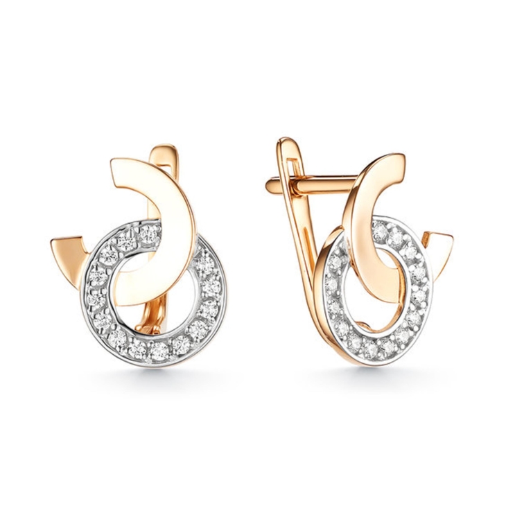 Серьги из золота с фианитами арт. 40269600