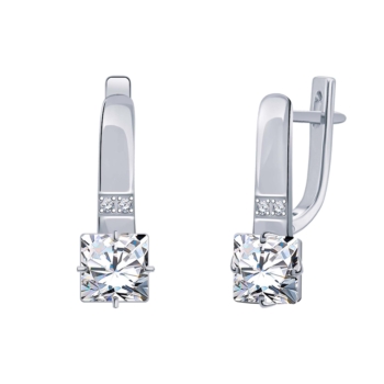 Серьги из серебра с фианитами арт. 22053-925