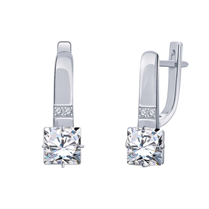 Серьги из серебра с фианитами арт. 22053-925