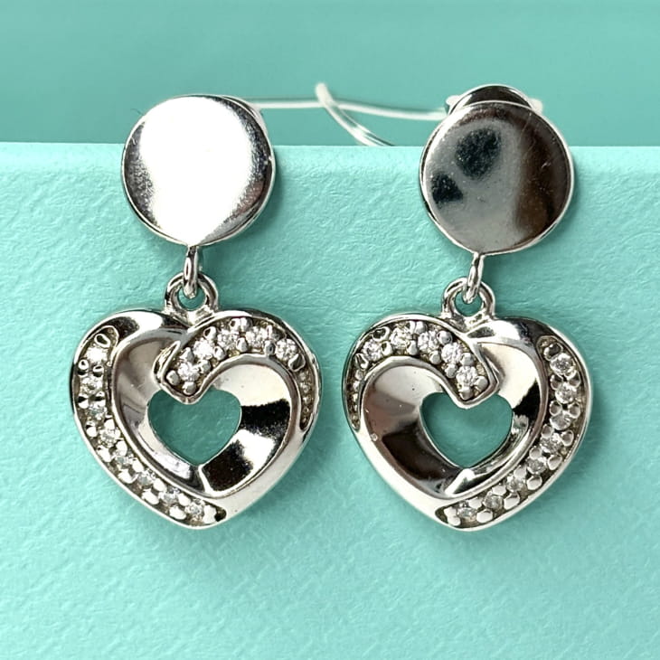 Серьги из серебра с фианитами арт. 94025314