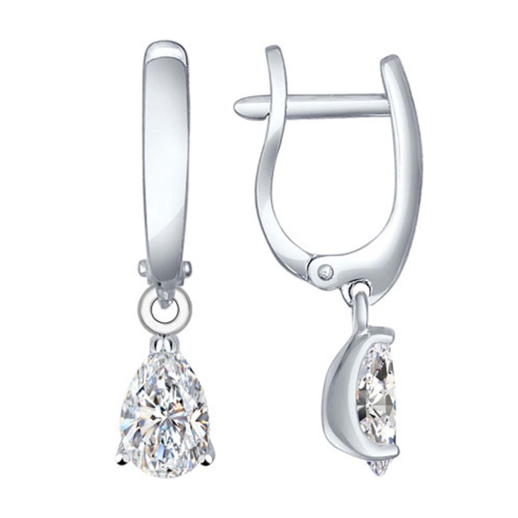Серьги из серебра с фианитами арт. 94021997