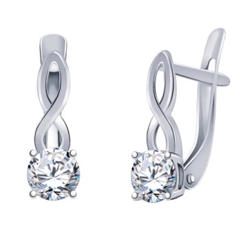 Серьги из серебра с фианитами арт. 21354-925