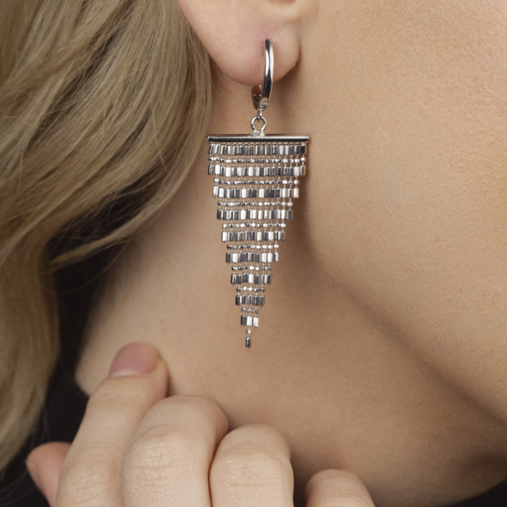 Серьги из серебра арт. OR9018-Rd