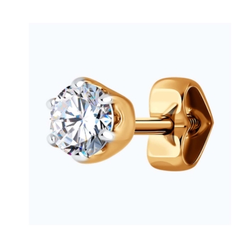 Серьга из золота с фианитом арт. 51-127-02071-1