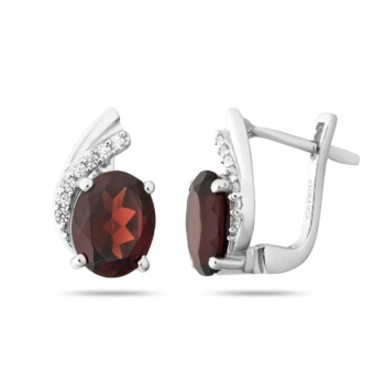 Серьги из серебра с гранатом арт. 653236