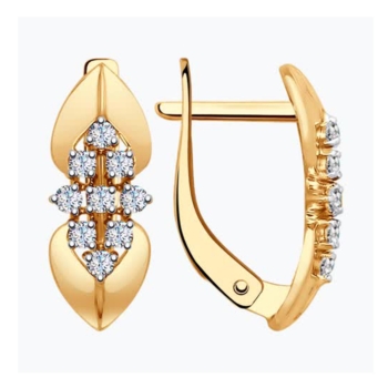 Серьги из золота с фианитами арт. 027548