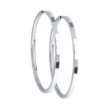 Серьги-конго из серебра диаметр 30 мм. арт. 94140075