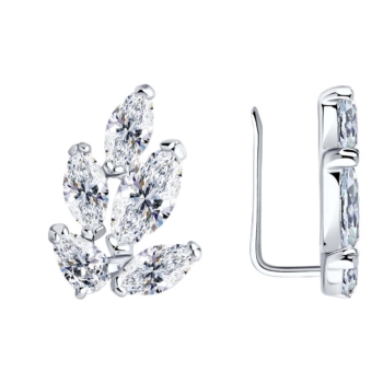 Серьги из серебра с фианитами арт. 94026216