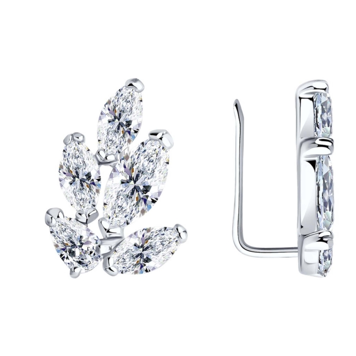 Серьги из серебра с фианитами арт. 94026216