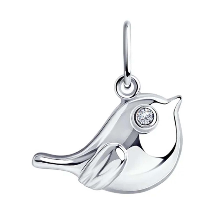 Подвеска Птица из серебра с фианитами арт. 94-130-01069-1
