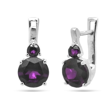 Серьги из серебра с аметистами арт. 637848