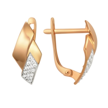Серьги из золота с фианитами арт. 40263100