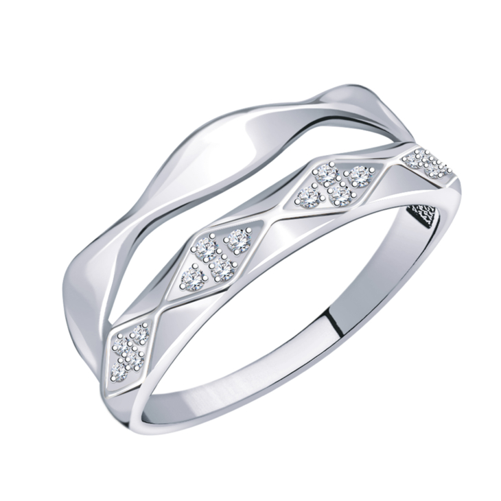 Кольцо из серебра с фианитами арт. 10991-925